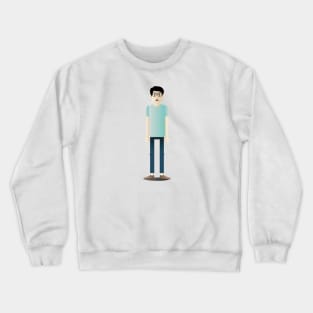Flat design character Crewneck Sweatshirt